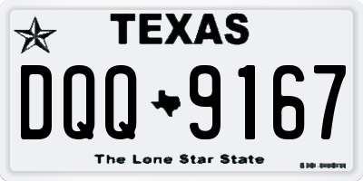 TX license plate DQQ9167