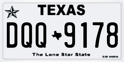 TX license plate DQQ9178