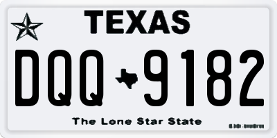 TX license plate DQQ9182
