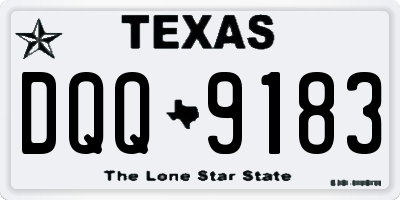 TX license plate DQQ9183