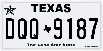 TX license plate DQQ9187