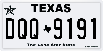 TX license plate DQQ9191