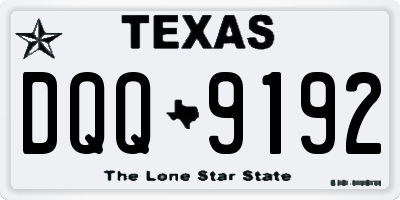TX license plate DQQ9192