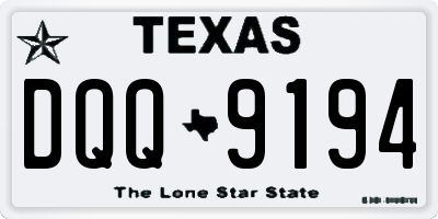 TX license plate DQQ9194