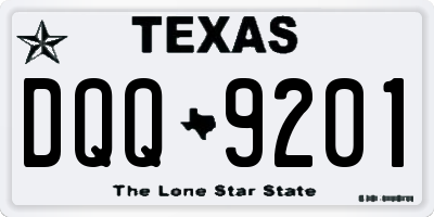 TX license plate DQQ9201
