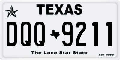 TX license plate DQQ9211