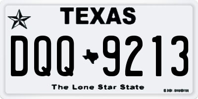 TX license plate DQQ9213