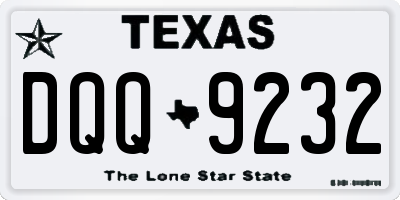 TX license plate DQQ9232