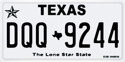 TX license plate DQQ9244