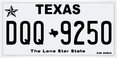 TX license plate DQQ9250