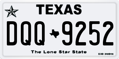 TX license plate DQQ9252