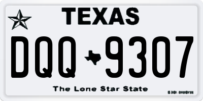 TX license plate DQQ9307