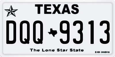 TX license plate DQQ9313