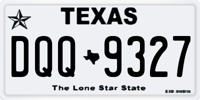 TX license plate DQQ9327