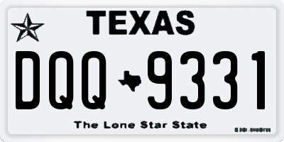 TX license plate DQQ9331