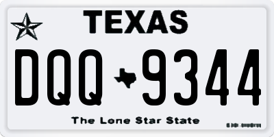 TX license plate DQQ9344