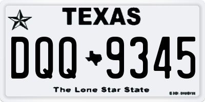 TX license plate DQQ9345