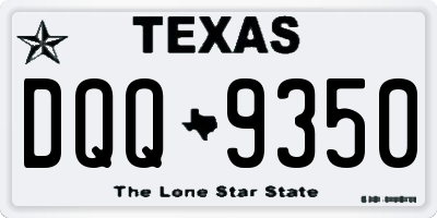 TX license plate DQQ9350