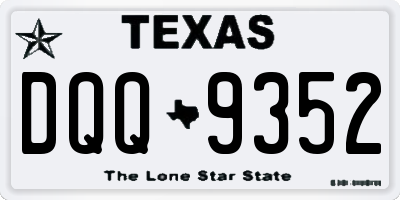 TX license plate DQQ9352