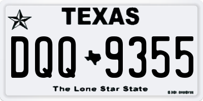 TX license plate DQQ9355