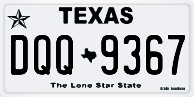 TX license plate DQQ9367