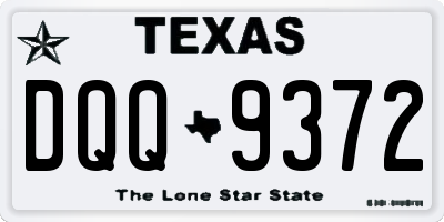 TX license plate DQQ9372