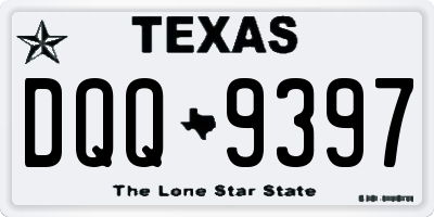 TX license plate DQQ9397