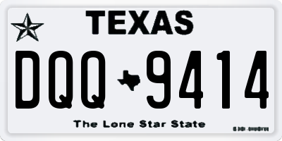TX license plate DQQ9414