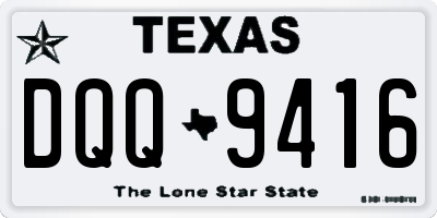 TX license plate DQQ9416