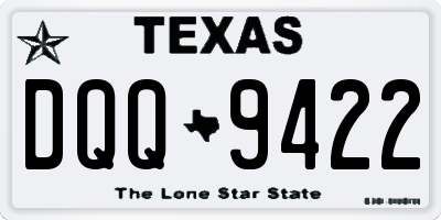 TX license plate DQQ9422