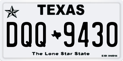 TX license plate DQQ9430