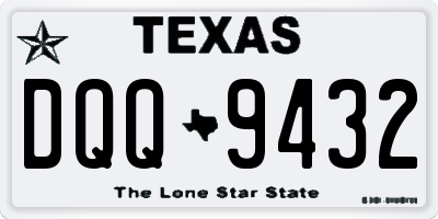 TX license plate DQQ9432