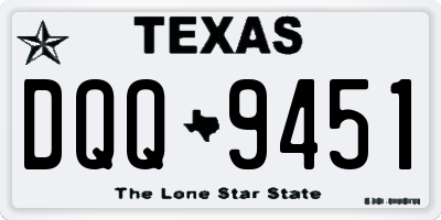 TX license plate DQQ9451