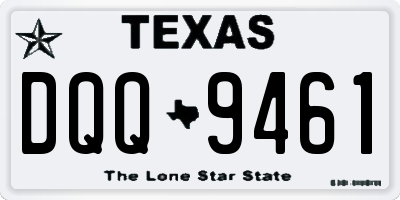 TX license plate DQQ9461