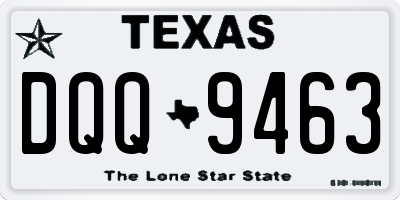 TX license plate DQQ9463