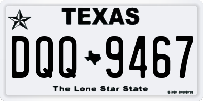 TX license plate DQQ9467