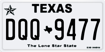 TX license plate DQQ9477