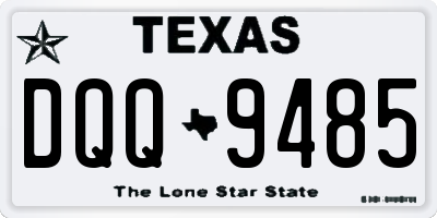 TX license plate DQQ9485