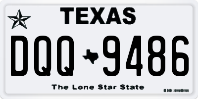 TX license plate DQQ9486
