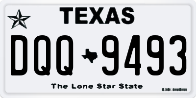 TX license plate DQQ9493