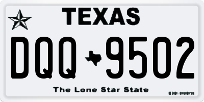 TX license plate DQQ9502