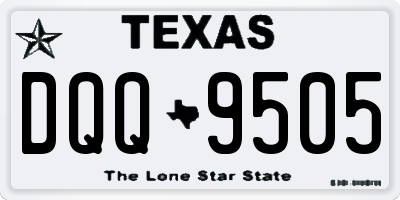 TX license plate DQQ9505