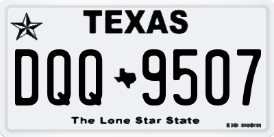 TX license plate DQQ9507