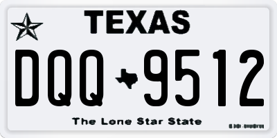 TX license plate DQQ9512