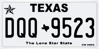 TX license plate DQQ9523