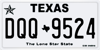 TX license plate DQQ9524
