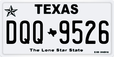 TX license plate DQQ9526