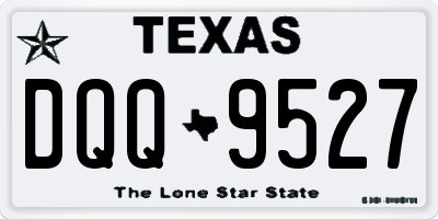 TX license plate DQQ9527