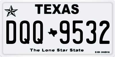 TX license plate DQQ9532