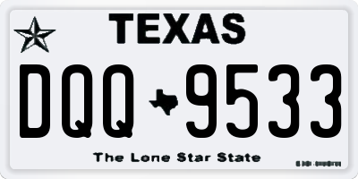 TX license plate DQQ9533